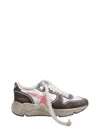 Golden Goose Running Sole Net Upper Suede Toe Spur In Multi