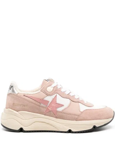 Golden Goose Running Sole Panelled Sneakers In Pink