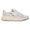 Golden Goose Running Sole Net Upper Suede Toe Spur And Heel Laminated Star Sneakers Violet In Neutral