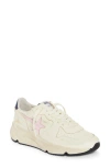Golden Goose Running Sole Sneakers In White/ Pink