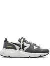 Golden Goose Men Running Sole Leather Sneakers In Black