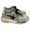 Golden Goose Running Sole Sneakers In Grey Suede In Brown