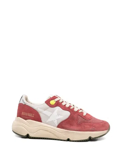 Golden Goose Silk And Nylon Perforated Leather Sneakers In Multi