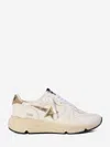 Golden Goose Running Sole Sneakers In Nappa With Laminated Star And Lizard Printed Heel Tab Shoes In White