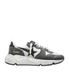 Golden Goose Men Running Sole Leather Sneakers In White