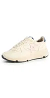 Golden Goose Running Sole Sneakers In White/ice/orchid Pink/medvl Bl