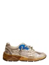 Golden Goose Running Sole Sneakers With A Worn Effect In Metallic