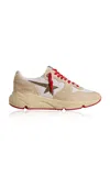 Golden Goose Running Sole Suede Sneaker In White