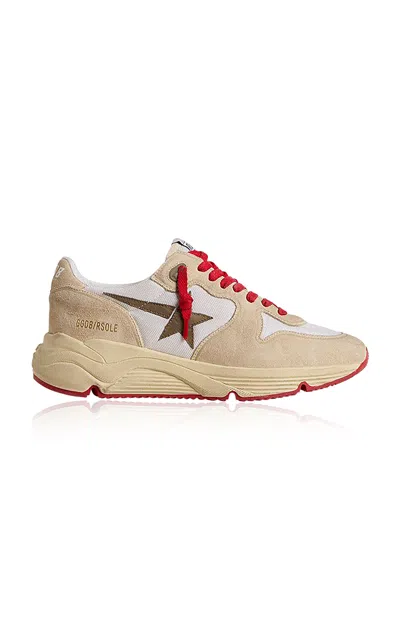 Golden Goose Running Sole Suede Sneaker In White