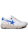 Golden Goose White And Bluette Running Sole Lamb Leather Sneakers