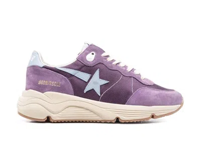 Pre-owned Golden Goose Running Sole (women's) Sneakers In Mauve Purple/sky Blue/cream