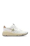 Golden Goose White Running Leather Sneakers In Bianco