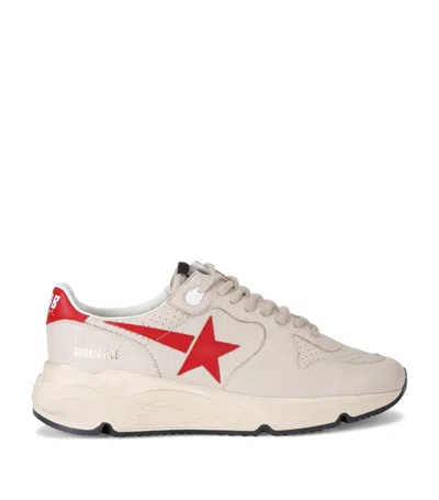 Golden Goose Running Star Sneakers In Grey/red