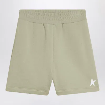 Golden Goose Kids' Sage Green Shorts In Cotton Blend