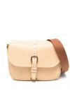 GOLDEN GOOSE GOLDEN GOOSE SALLY BAG MEDIUM SMOOTH CALFSKIN LEATHER FABRIC SHOULDER STRAP BAGS