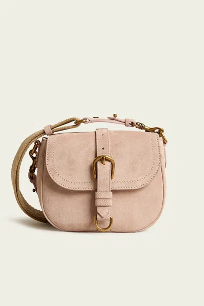Golden Goose Sally Suede Leather Small Bag In Nude In Neutral