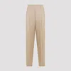 Golden Goose Deluxe Brand Beige Beige Virgin Wool Pants In Nude & Neutrals