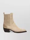 Golden Goose Debbie Sand Suede Ankle Boots