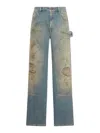 Golden Goose Sand Wash Jeans With A Distressed Effect In Blue