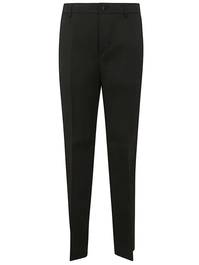 GOLDEN GOOSE SATIN TRIM STRAIGHT LEG TROUSERS