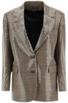 Golden Goose Journey Over Jacket In Pied De Poule Pailletes