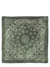 Golden Goose Scarf With Paisley Pattern In Green