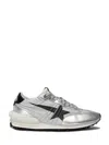 Golden Goose Marathon Nylon Sneakers With Silver Ripstop And Black Star Shoes