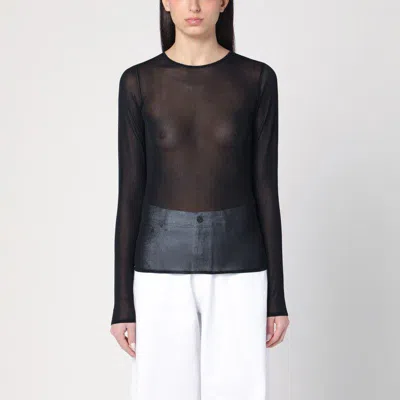 Golden Goose Semi-transparent Sweater In Black