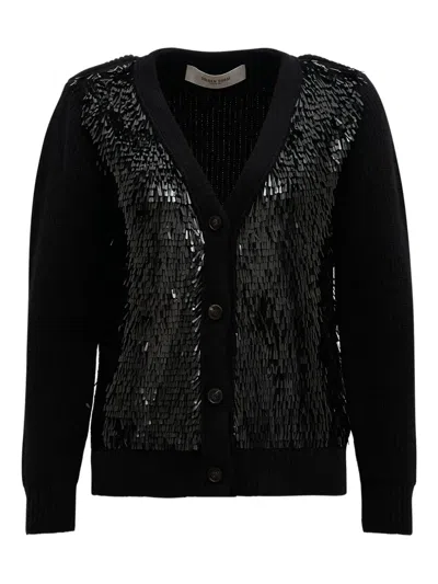 Golden Goose Sequin-embellished Cardigan In Black