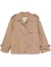 Golden Goose Crystals Embellished Oversized Short Trench Coat Clothing In Brown