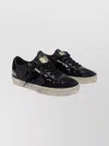 Golden Goose Sequin Embellished Round Toe Sneakers In Black