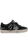Golden Goose Sequin-embellished Round-toe Sneakers In Black