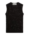 Golden Goose Knitted Vest With Sequins Embell In Black