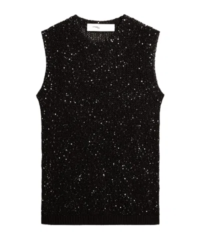 GOLDEN GOOSE GOLDEN GOOSE DELUXE BRAND SEQUINED MESH KNITTED TANK TOP