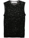Golden Goose Knitted Vest With Sequins Embell In Schwarz