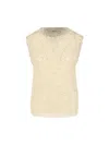Golden Goose Sequin Knit Tank Top Cream