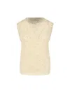 Golden Goose Sequin Knit Tank Top Cream