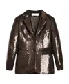 Golden Goose Sequin Single-breasted Blazer In Black
