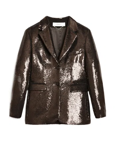 Golden Goose Sequin Single-breasted Blazer In Black