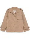 Golden Goose Crystals Embellished Oversized Short Trench Coat Clothing