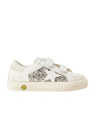 Golden Goose Sequined Sneakers In White