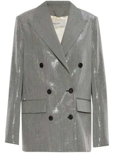 Golden Goose Sequinned Blazer In Silver