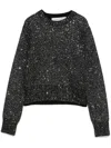 Golden Goose Sequined Wool Blend Jumper In 黑色