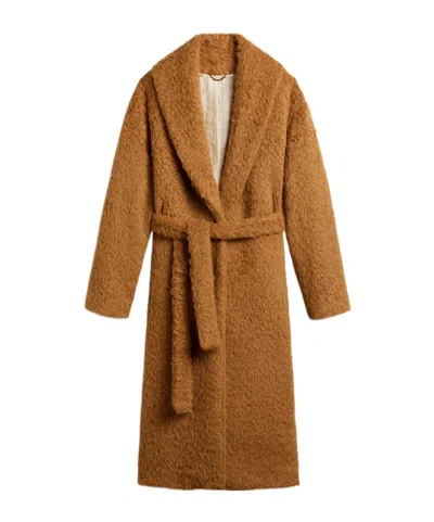 Golden Goose Shawl Collar Coat In Brown