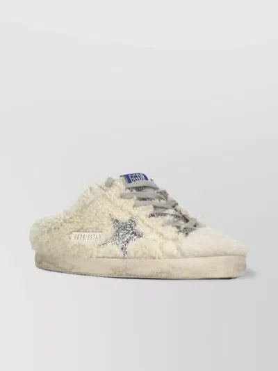 GOLDEN GOOSE SHEARLING SABOT SNEAKERS GLITTER STAR