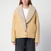 Golden Goose Women's Sheepskin Jacket With A Wide Shearling Shawl Collar In Beige