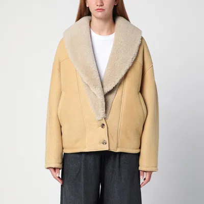 GOLDEN GOOSE SHEEPSKIN WITH WIDE SHEARLING COLLAR