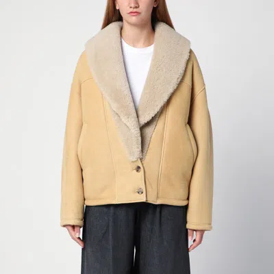 GOLDEN GOOSE GOLDEN GOOSE SHEEPSKIN WITH WIDE SHEARLING COLLAR