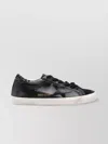 Golden Goose Textured Star Design Sneakers With Sparkling Accents In Black