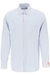 Golden Goose Striped Boyfriend Button-front Shirt In White Infinity